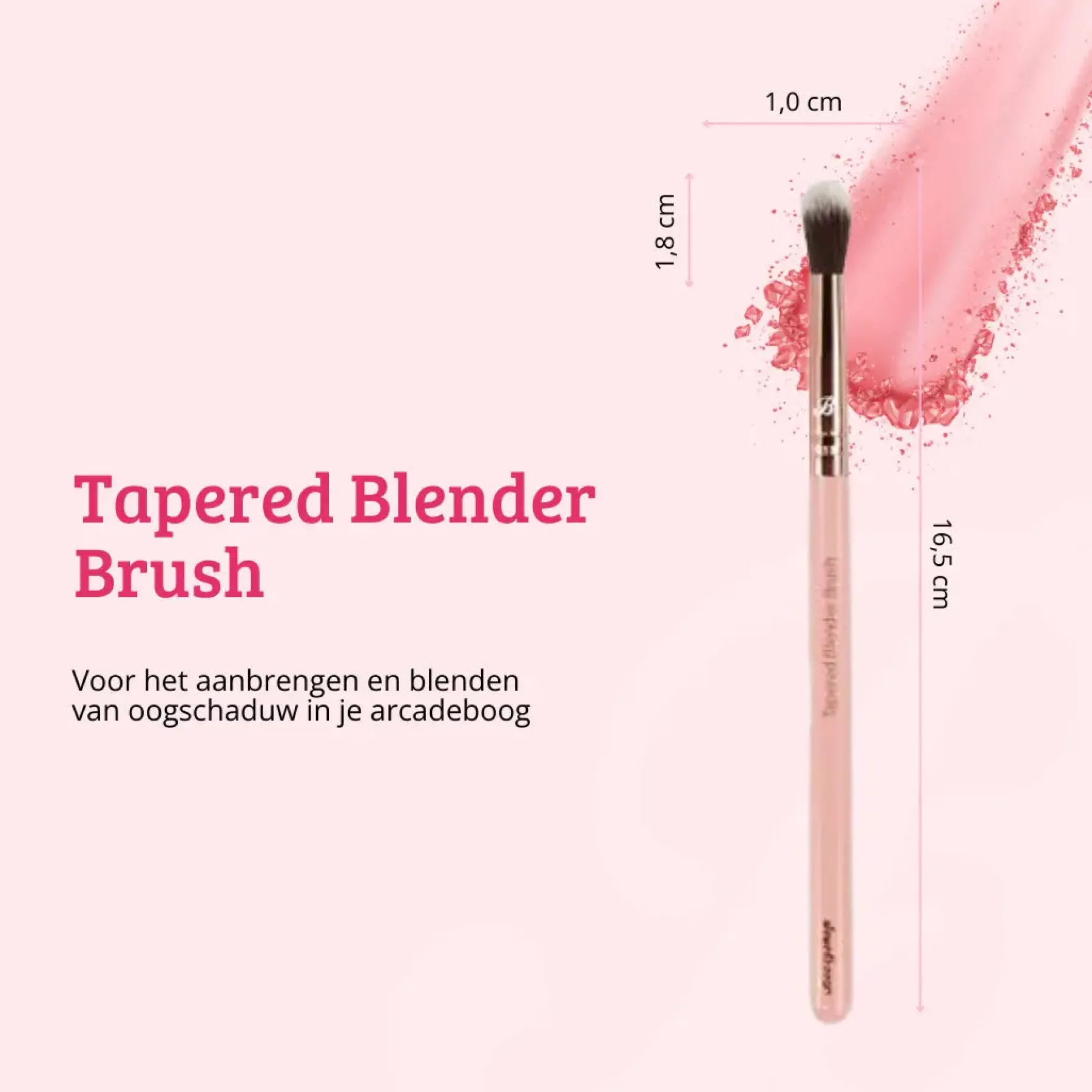 Clearance Pink & Rose Gold Tapered Blender Brush Tön Mehr