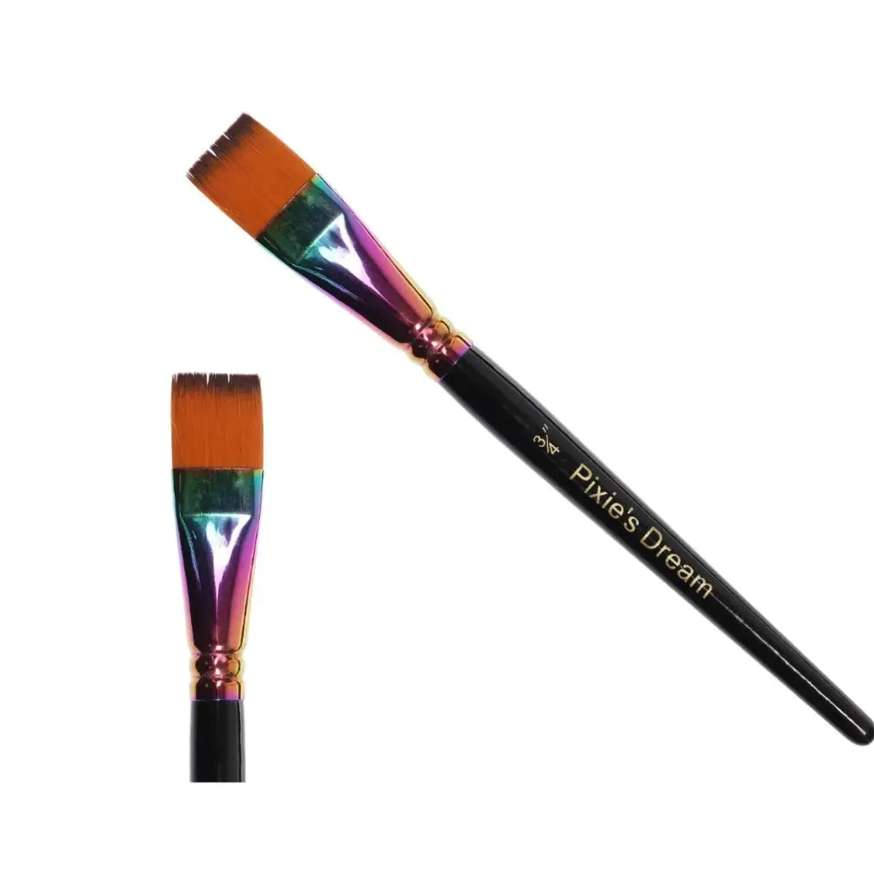 Sale Pixie's Dream Flat Rainbow Face Paint Brush 3/4 Inch Tön Mehr|Spezialeffekte Pinsel