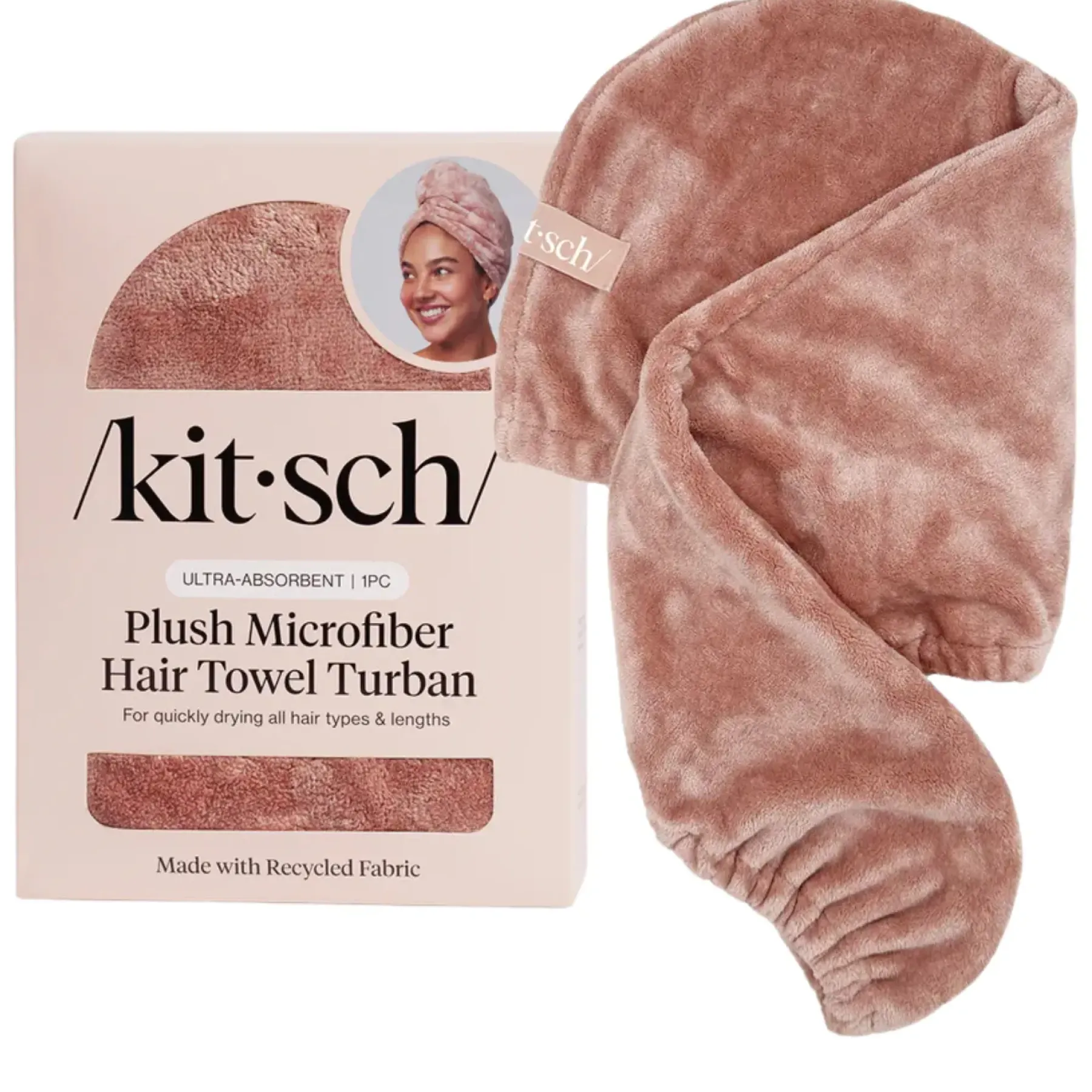 New Plush Microfiber Hair Towel Turban Terracotta Haarhandtücher