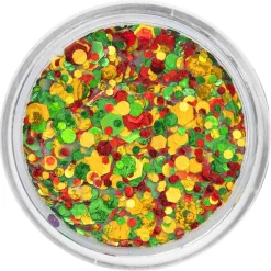Hot Pressed Chunky Glitter Cream Red Yellow Green Glitzer