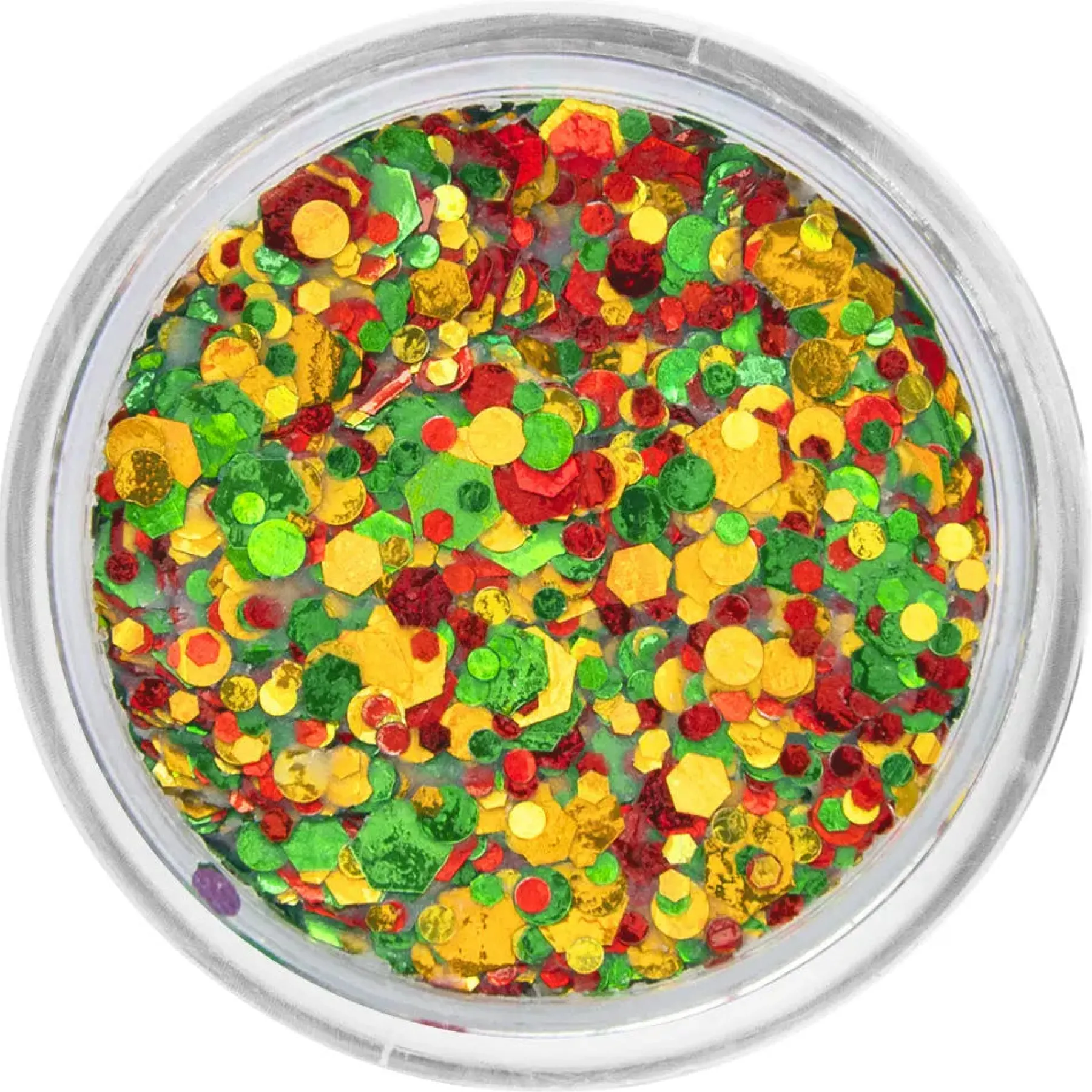 Hot Pressed Chunky Glitter Cream Red Yellow Green Glitzer