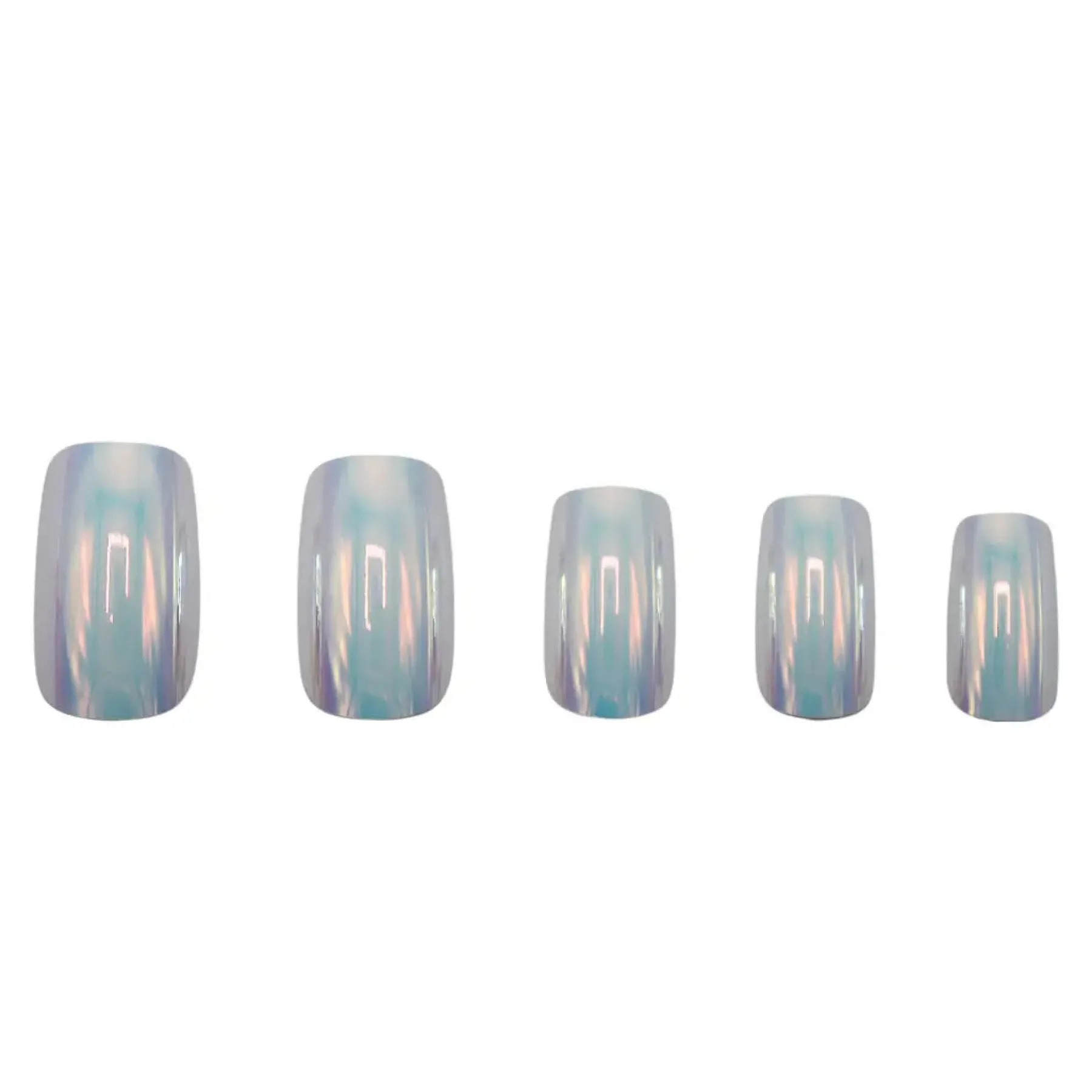 Clearance Press On French Nails Metallic Pearlescent Künstliche Nägel