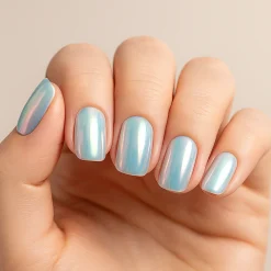 Clearance Press On French Nails Metallic Pearlescent Künstliche Nägel