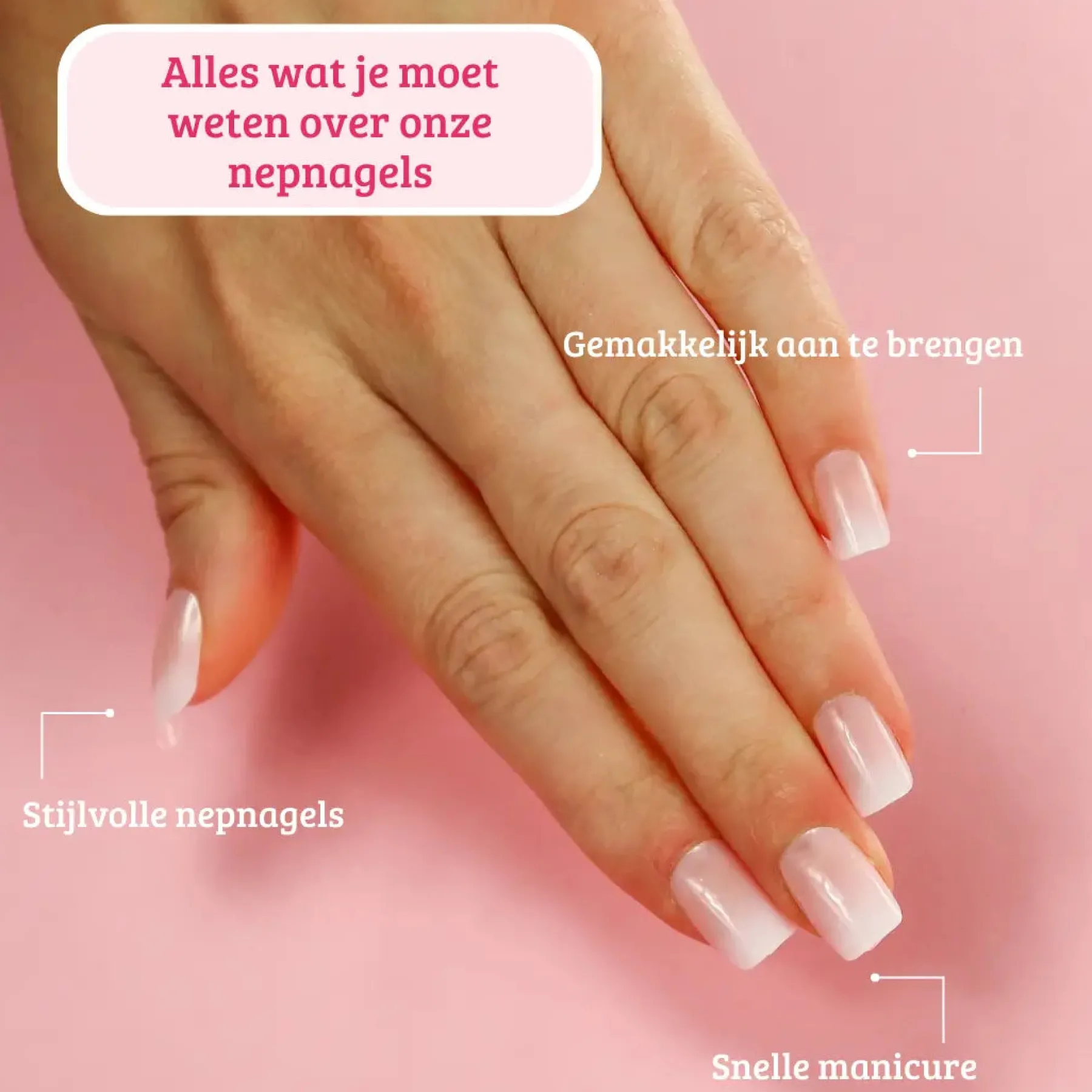 Discount Press On French Nails Ombre Soft Pink Künstliche Nägel