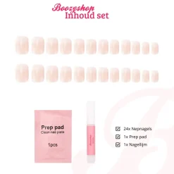 Discount Press On French Nails Ombre Soft Pink Künstliche Nägel