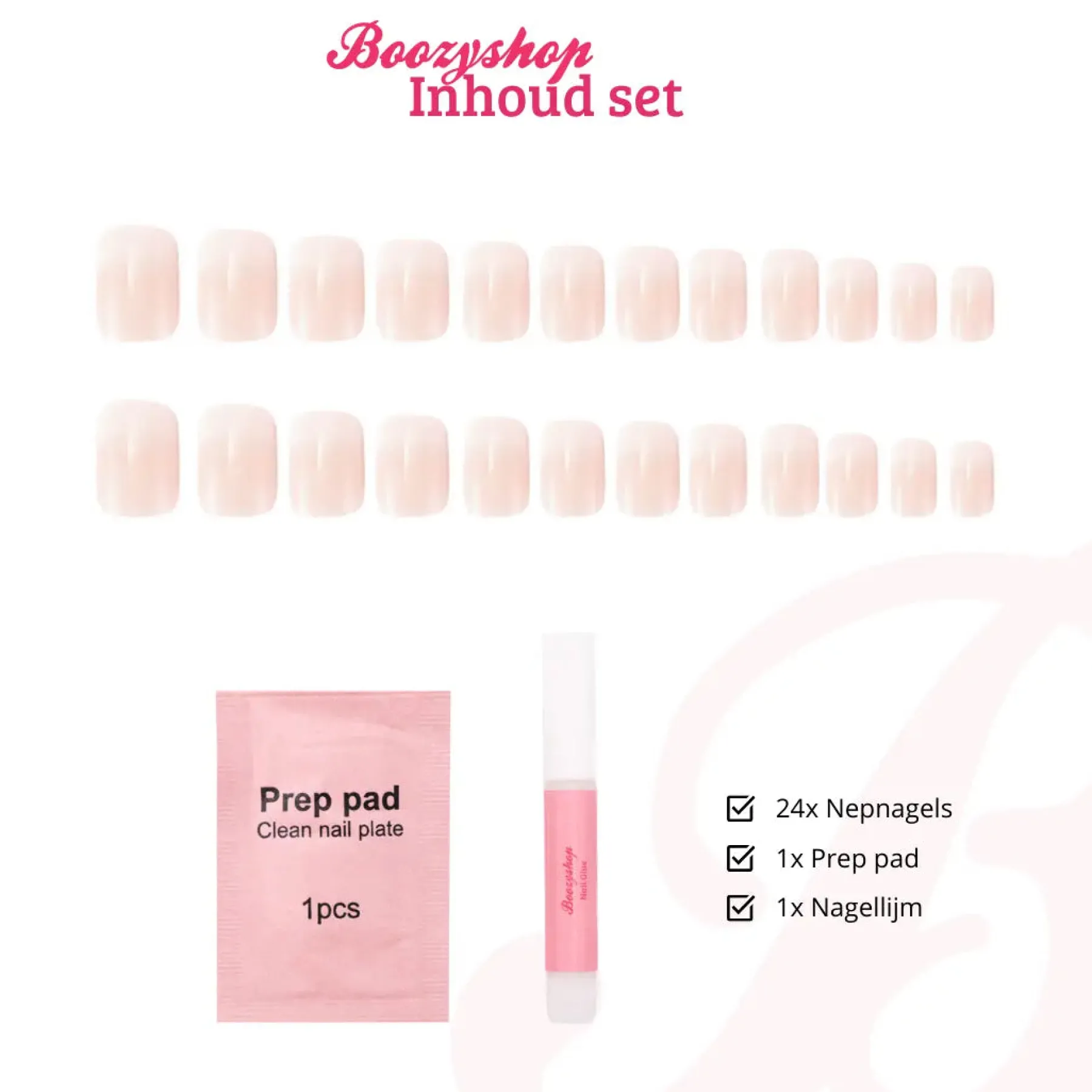 Discount Press On French Nails Ombre Soft Pink Künstliche Nägel