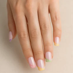 Press On French Nails Triangle Multicolor Künstliche Nägel