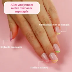 Press On French Nails Triangle Multicolor Künstliche Nägel