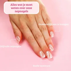 Online Press On French Nails Waves Künstliche Nägel