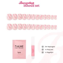 Online Press On French Nails Waves Künstliche Nägel