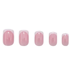 New Press On French Nails White / Pink Künstliche Nägel|Wedding Makeup