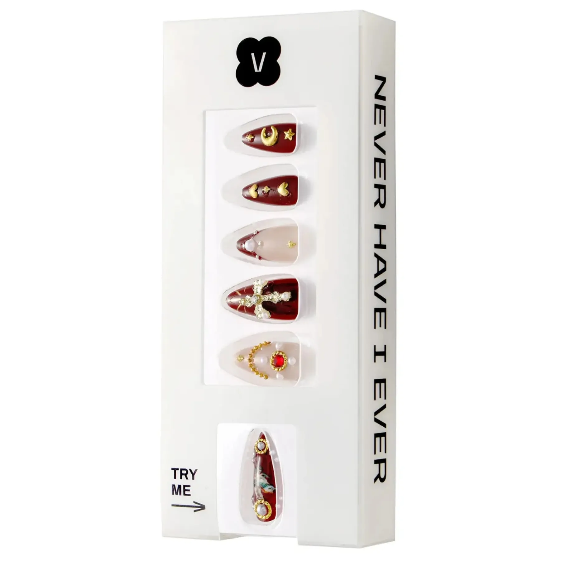 Best Press-On Nails Burgundy Cherub Künstliche Nägel