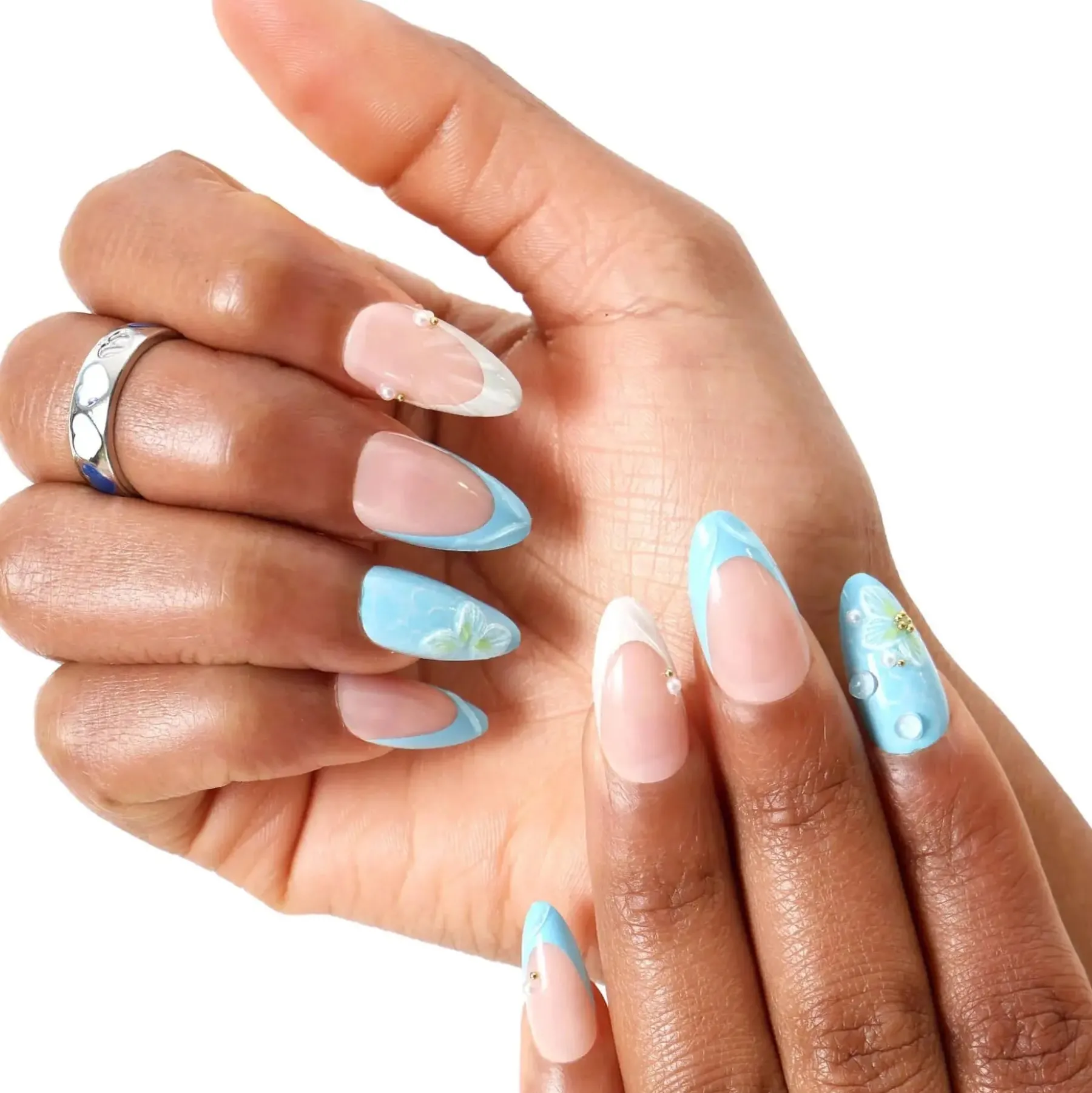 Sale Press-On Nails French Waterlily Künstliche Nägel