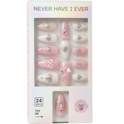 Hot Press-On Nails Hearts of Pearls Künstliche Nägel