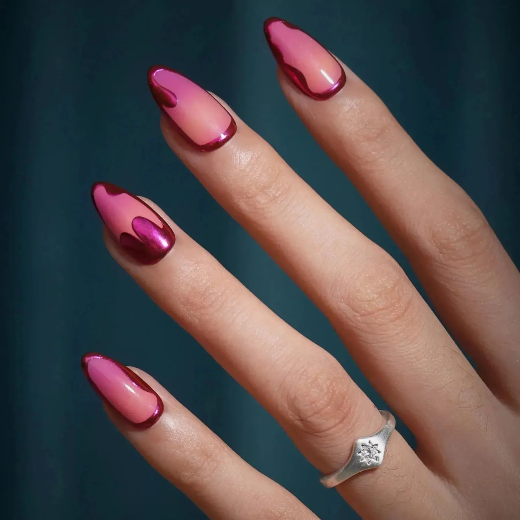 Clearance Press-On Nails Sunset Chrome Künstliche Nägel