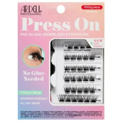 Clearance Press On Pre-glued Underlash Extensions Wispies Natural Starterskit Makeup Sets|Künstliche Wimpern