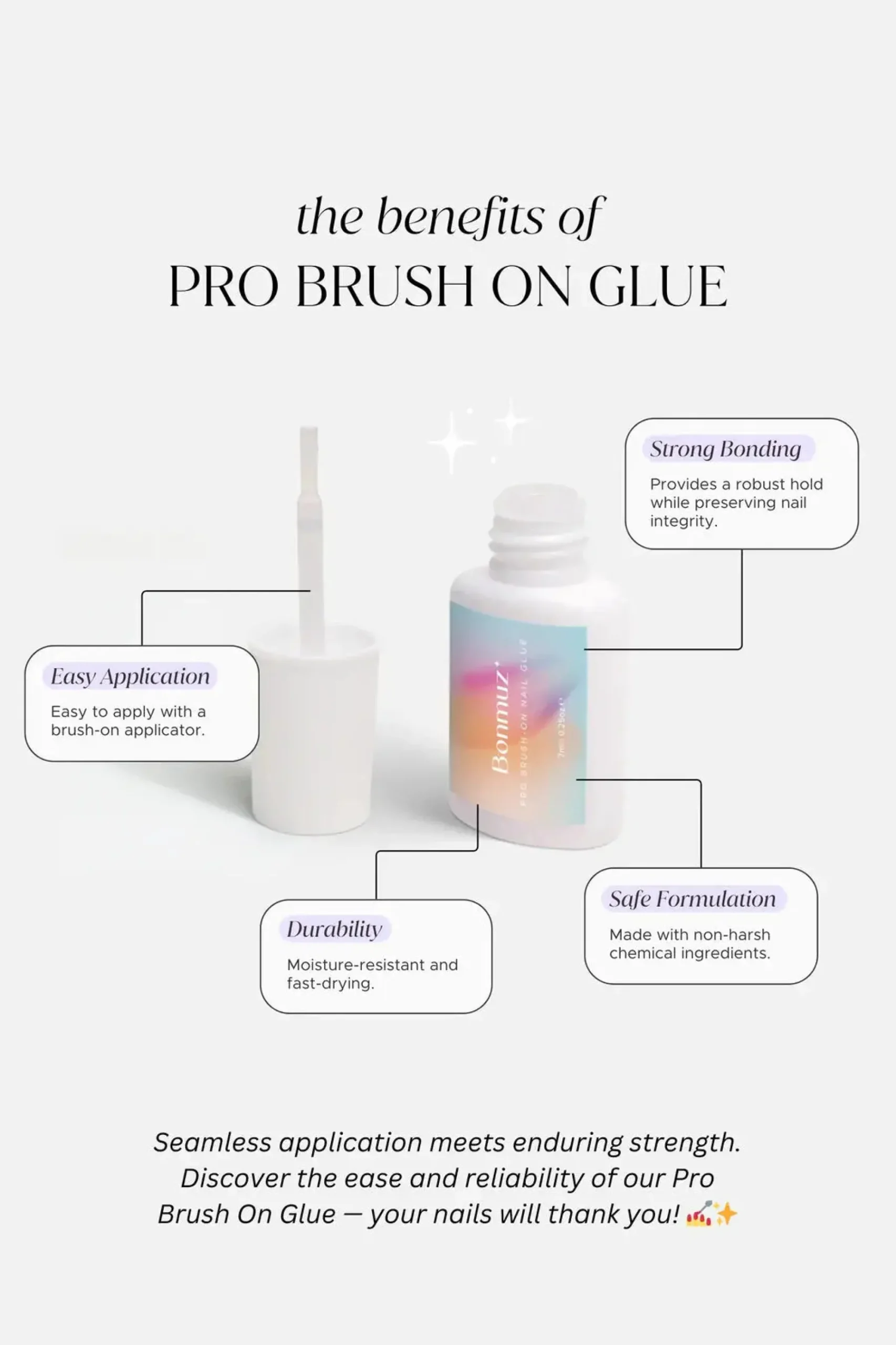 Pro Brush-On Nail Glue Veganer Nagellack|Nagelkleber
