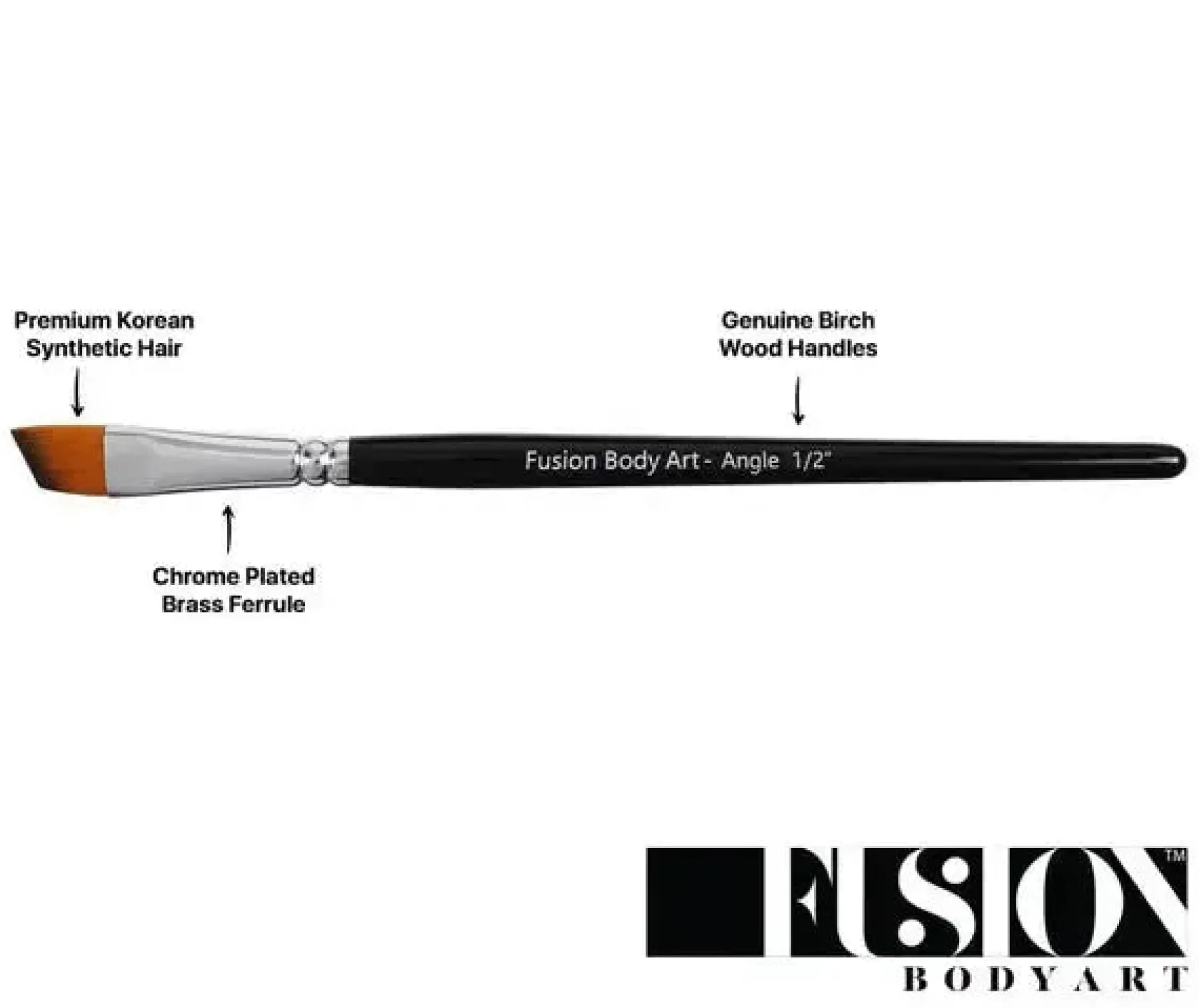 New Professional Face Paint Brush 1/2 Inch Angle Tön Mehr|Spezialeffekte Pinsel