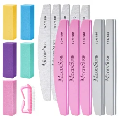 Clearance Professional Nail Files & Buffers 100/180 Grit 16Pcs 1. Nagels Voorbereiden|1. Nagels Voorbereiden