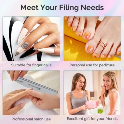 Clearance Professional Nail Files & Buffers 100/180 Grit 16Pcs 1. Nagels Voorbereiden|1. Nagels Voorbereiden
