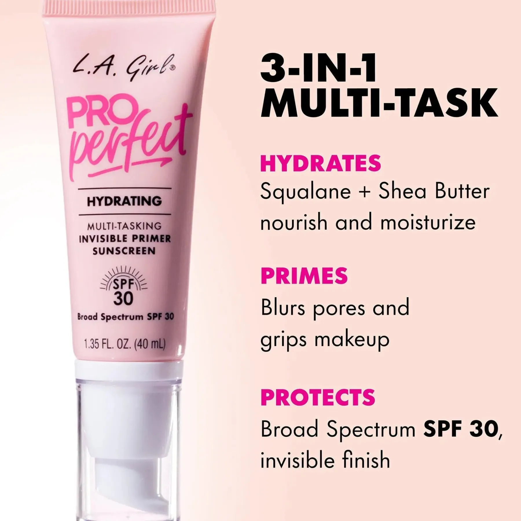 Online Pro Perfect Multi-tasking Invisible Primer With Sunscreen Make-Up Primer|Vegan Makeup Primer