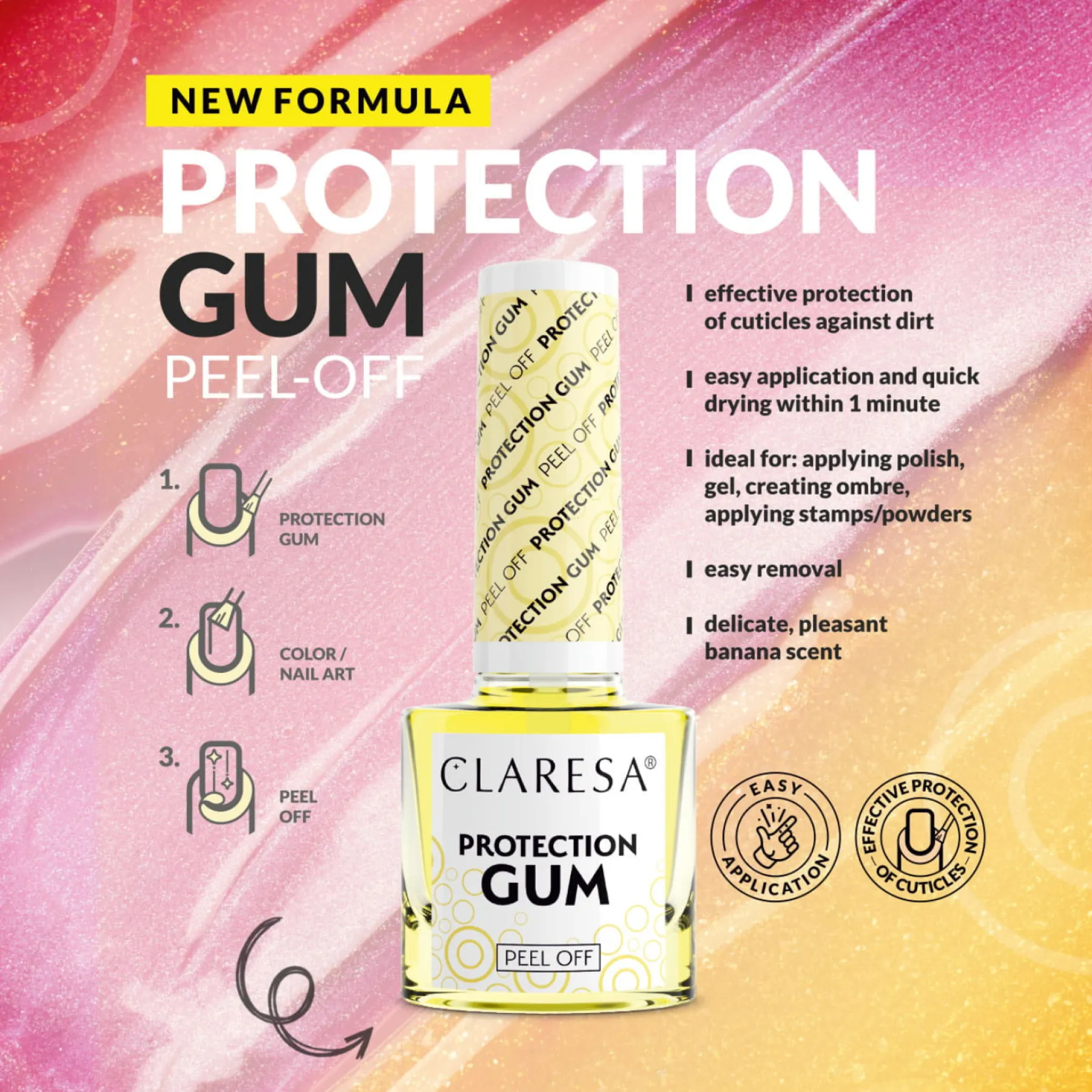 Hot Protection Gum Peel Off Veganer Nagellack