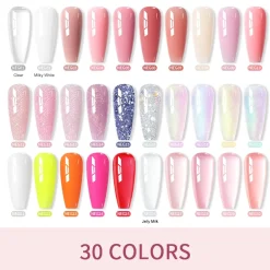 Clearance Pure Color & Glitter Non Stick Hand Extension Gel NEG30 4. Builder Gels|Veganer Nagellack