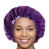 Sale Purple Satin Hair Bonnet Reversable Hair Growth