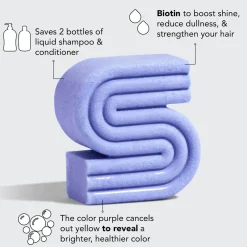 Best Purple Toning Solid Shampoo Bar with Biotin Reisegröße|Shampoo