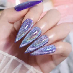 New Rainbow Holographic Cat Magnetic Gel MY110 Veganer Nagellack|Cat Eye Gellack