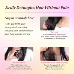Hot Rainbow Volume S Paddle Brush Sky Blue Korean Haarpflege|Haarborstels & Kammen