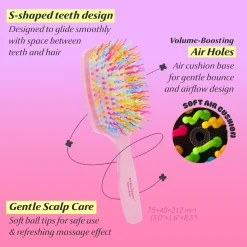 Hot Rainbow Volume S Paddle Brush Melon Green Hair Growth|Korean Haarpflege