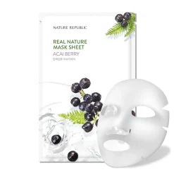 Outlet Real Nature Sheet Mask Acai Berry Alle Korean Skincare|Gesichtsmasken