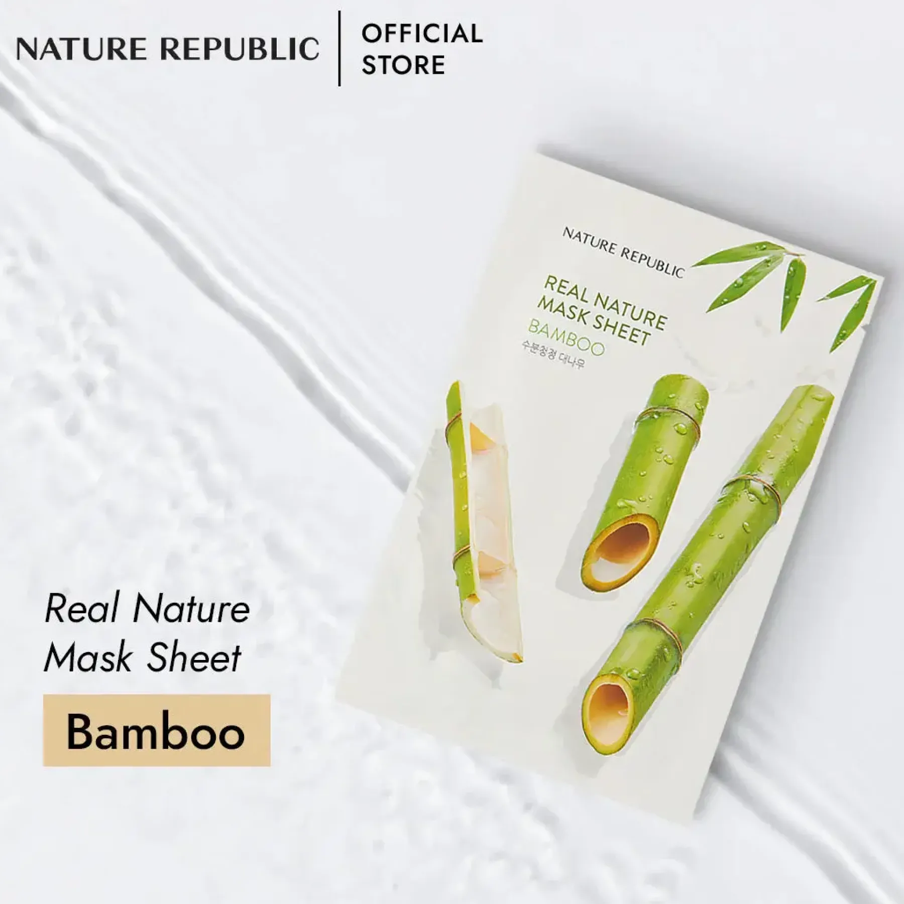 Online Real Nature Sheet Mask Bamboo Alle Korean Skincare|Gesichtsmasken
