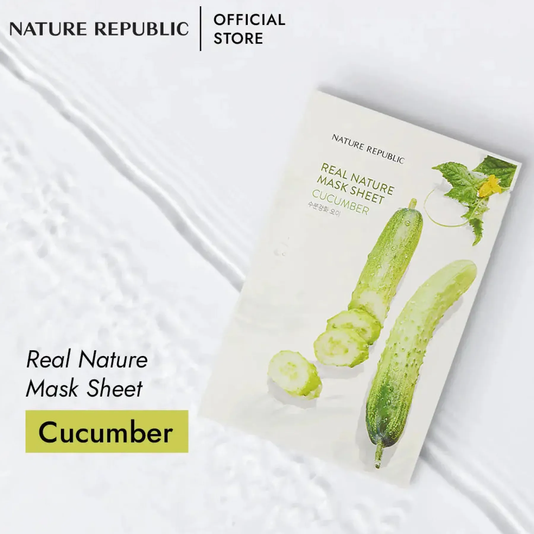 Online Real Nature Sheet Mask Cucumber Alle Korean Skincare|Gesichtsmasken