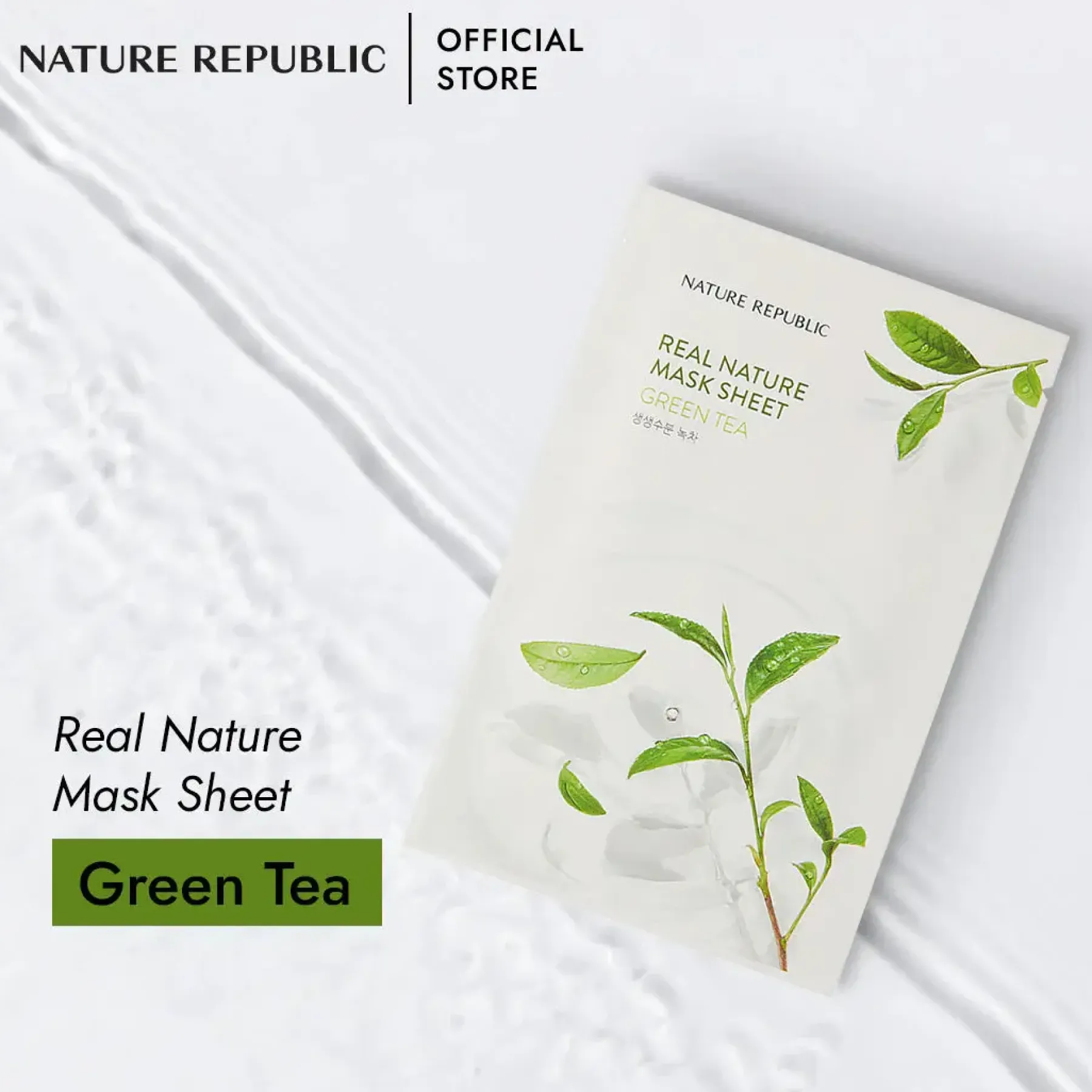 Discount Real Nature Sheet Mask Green Tea Alle Korean Skincare|Gesichtsmasken