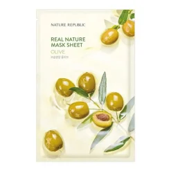 Real Nature Sheet Mask Olive Alle Korean Skincare|Gesichtsmasken