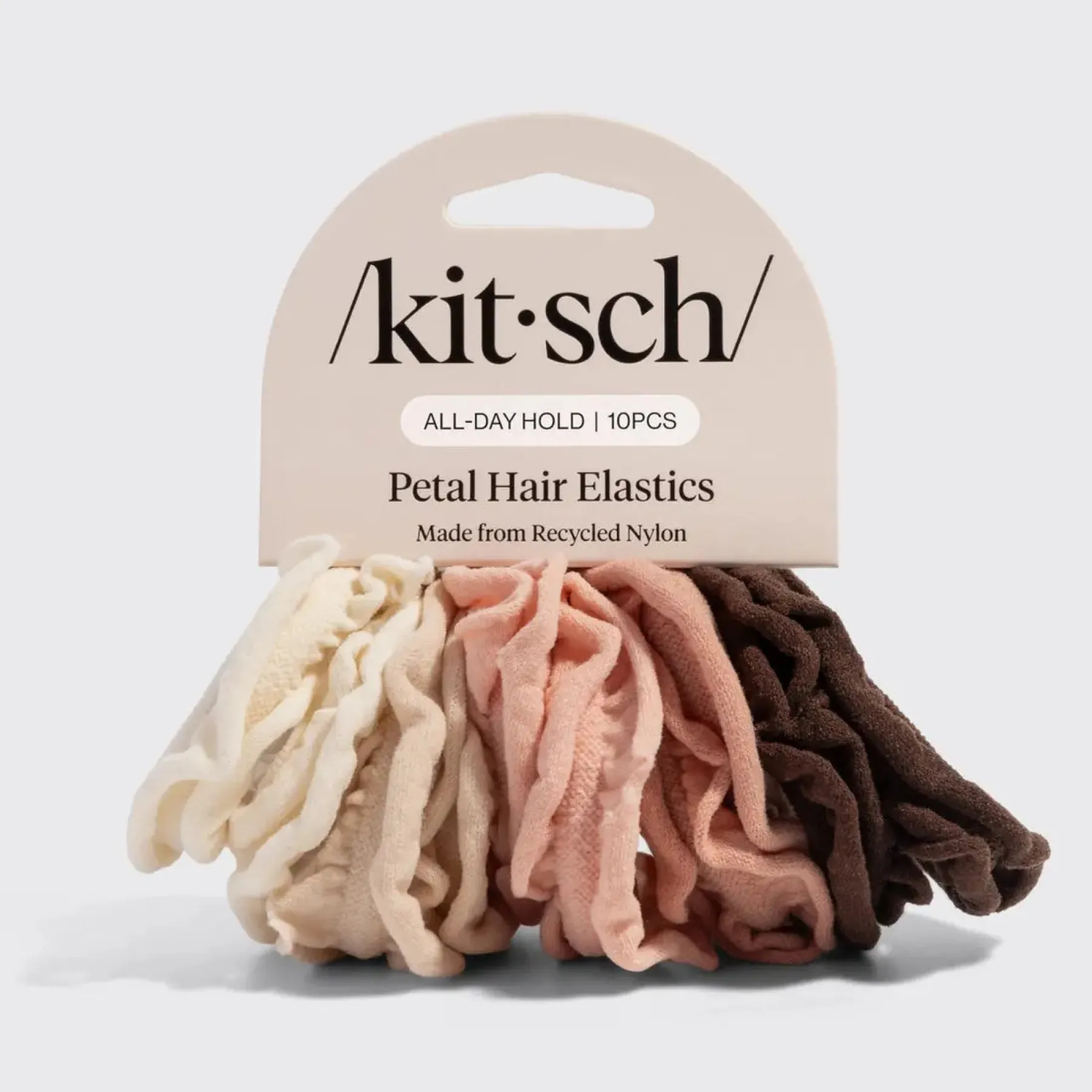 Clearance Recycled Fabric Petal Hair Elastics Set Blush Haarpflege-Routinen & Sets|Haarprobleem