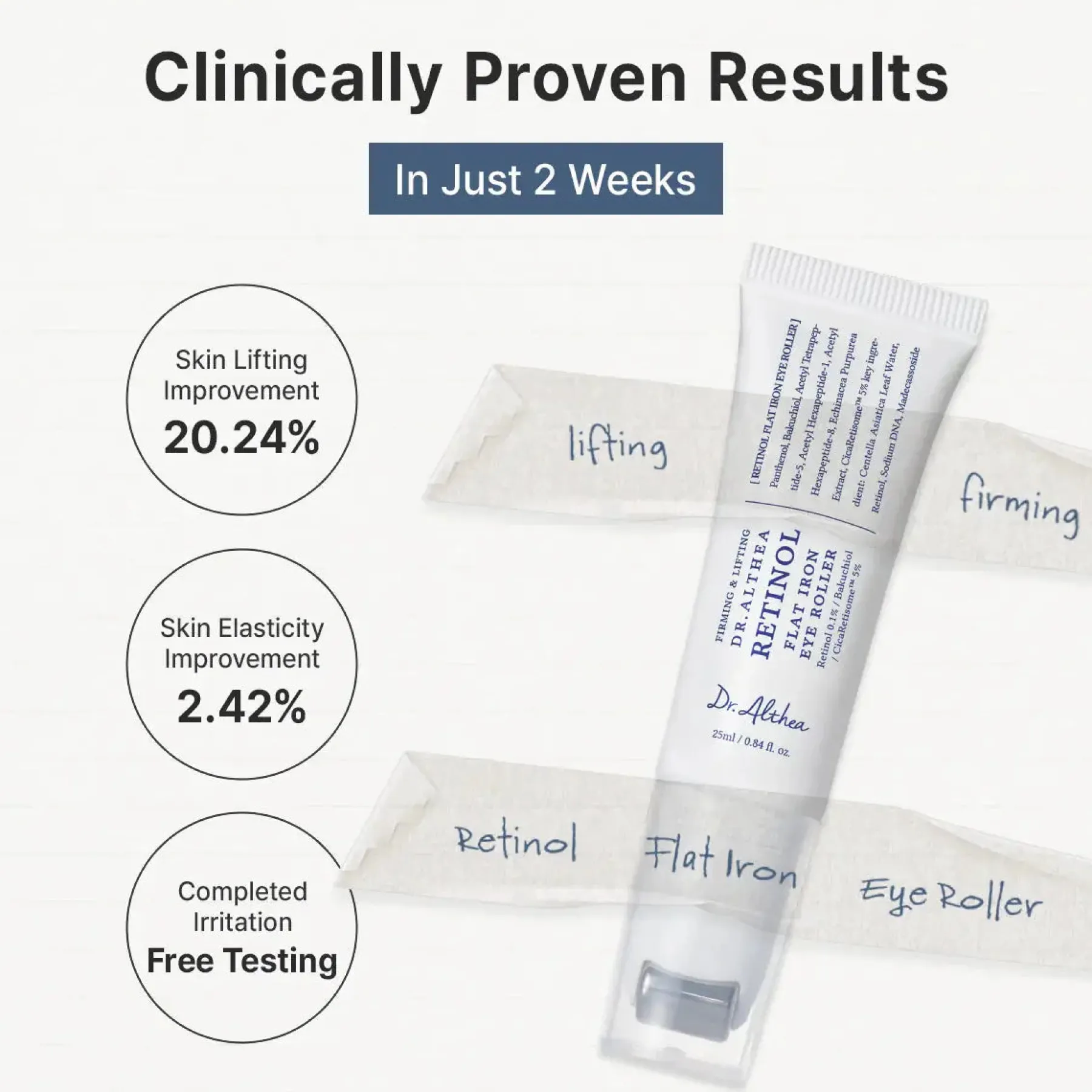 Clearance Retinol Flat Iron Eye Roller Hauptzutat|Augencreme
