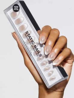 Clearance Reusable Pop-On Manicure Champagne Room Künstliche Nägel|Veganer Nagellack