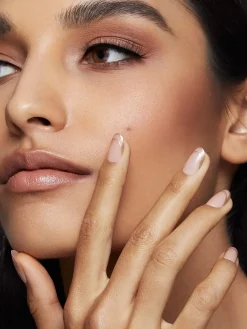 Discount Reusable Pop-On Manicure Double French Round Künstliche Nägel|Veganer Nagellack