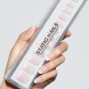 Clearance Reusable Pop-On Manicure French 75 Round Künstliche Nägel|Veganer Nagellack