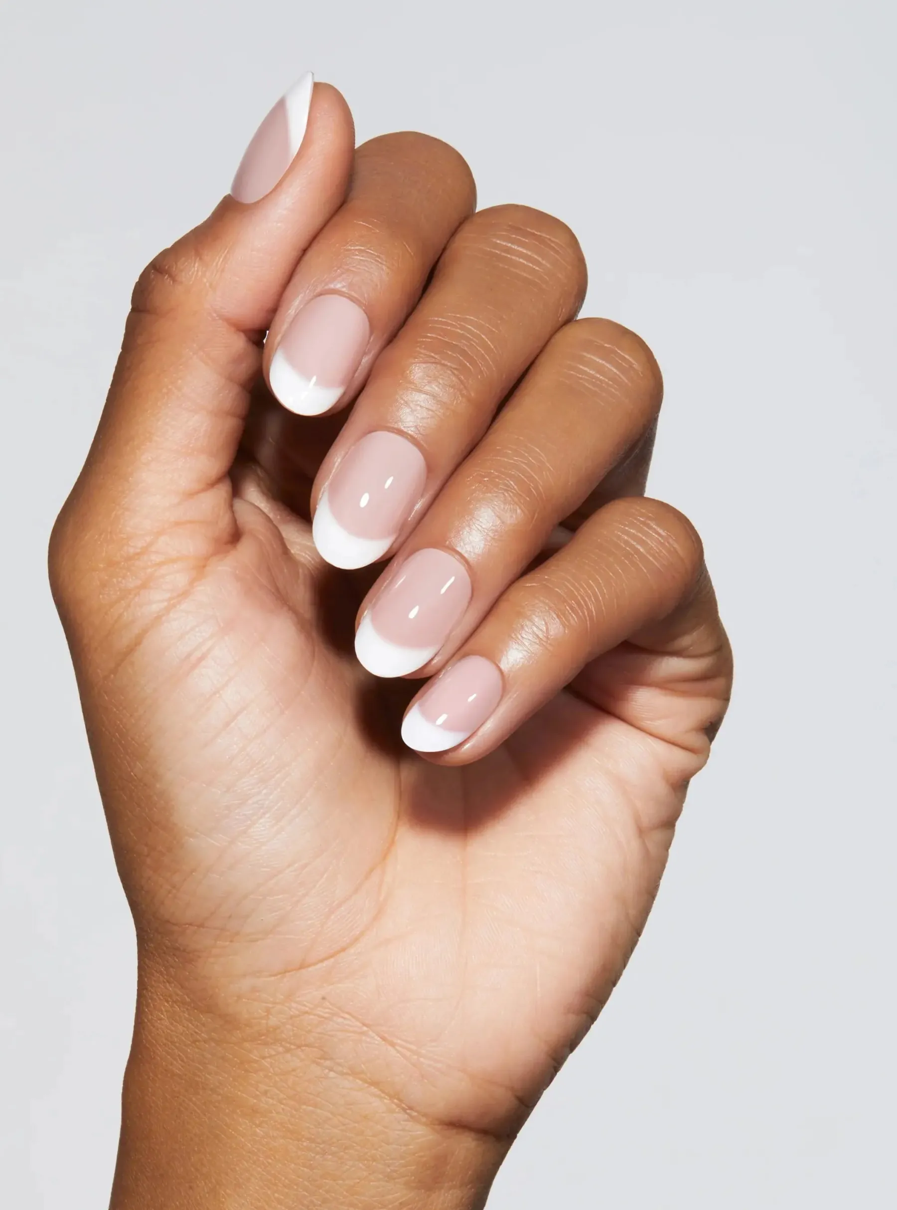 Clearance Reusable Pop-On Manicure French 75 Round Künstliche Nägel|Veganer Nagellack