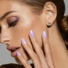 Sale Reusable Pop-On Manicure Glazed Lavender Round Künstliche Nägel|Veganer Nagellack