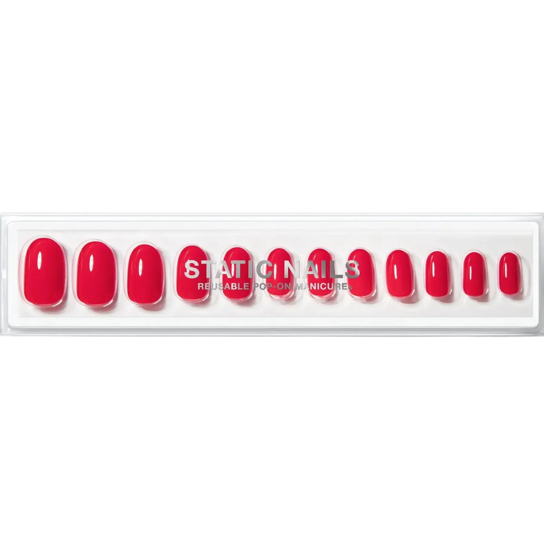 Discount Reusable Pop-On Manicure High-End Red Round Künstliche Nägel|Veganer Nagellack