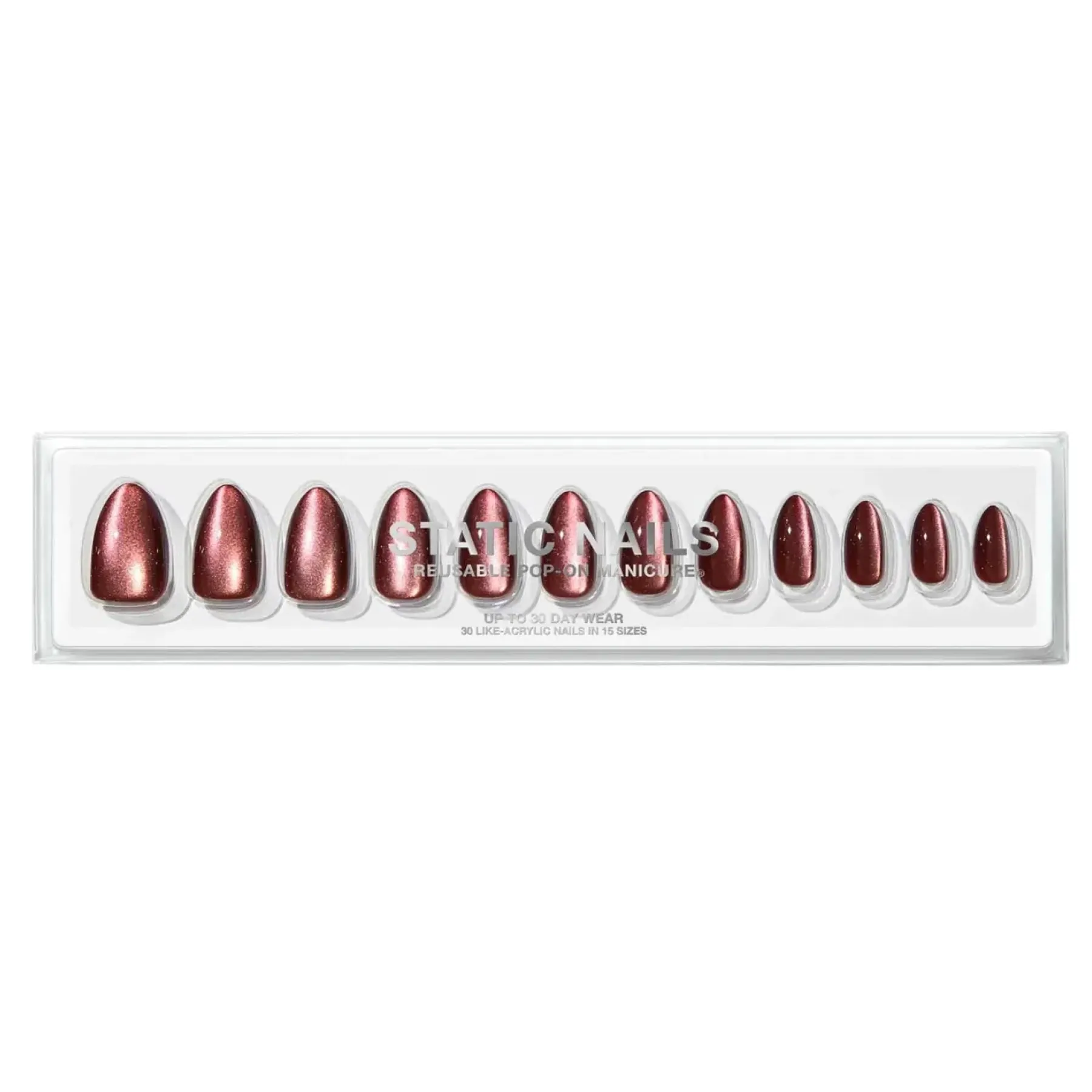 New Reusable Pop-On Manicure Influenced Almond Künstliche Nägel|Veganer Nagellack