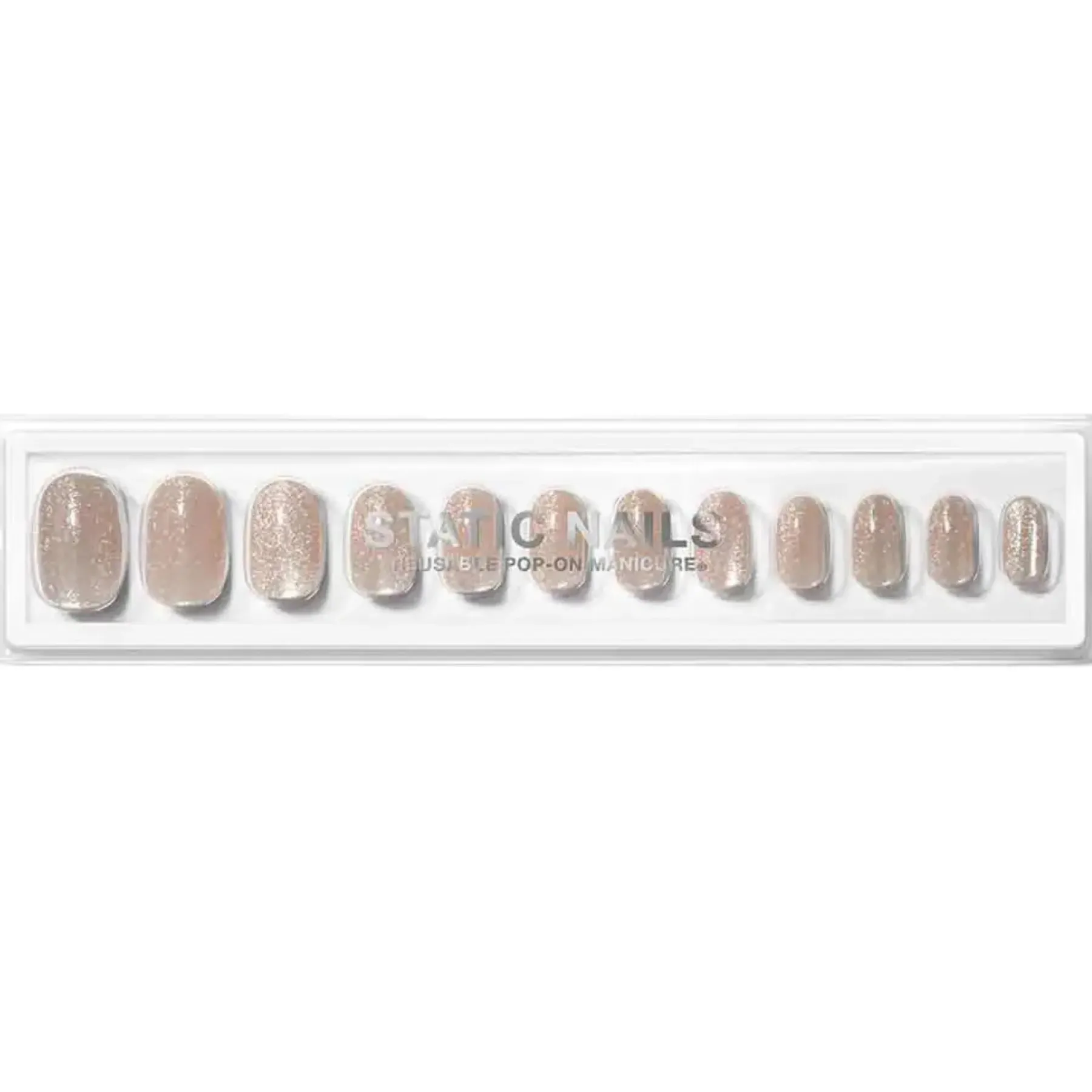 Outlet Reusable Pop-On Manicure Pops For Champagne Velvet Round Künstliche Nägel|Veganer Nagellack