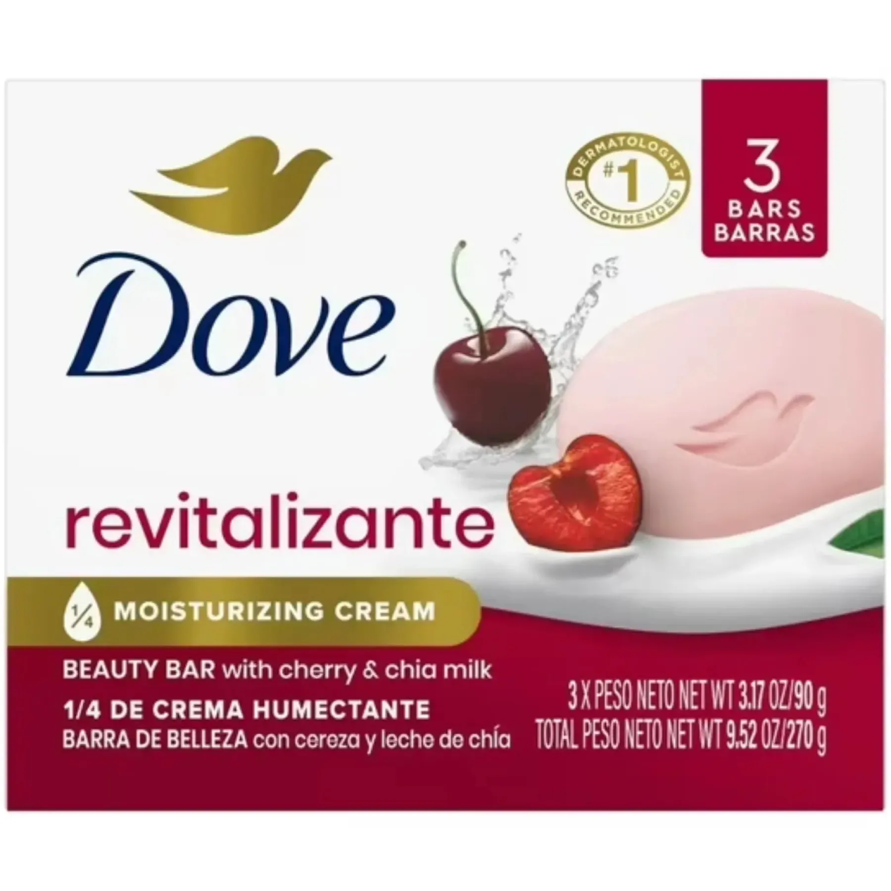 Clearance Revitalizante Beauty Bar Cherry & Chia Milk 3-Pack Vegan Pflege|Soap Bars