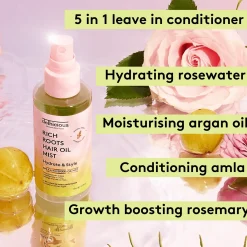 Hot Rich Roots 5-in-1 Hair Oil Mist Leave In Conditioner Hair Growth|11 Schritte Haarpflege Routine