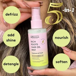 Hot Rich Roots 5-in-1 Hair Oil Mist Leave In Conditioner Hair Growth|11 Schritte Haarpflege Routine
